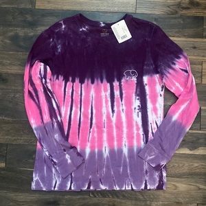 Ivory Ella Long Sleeve Tye Dye Tee-Size Medium